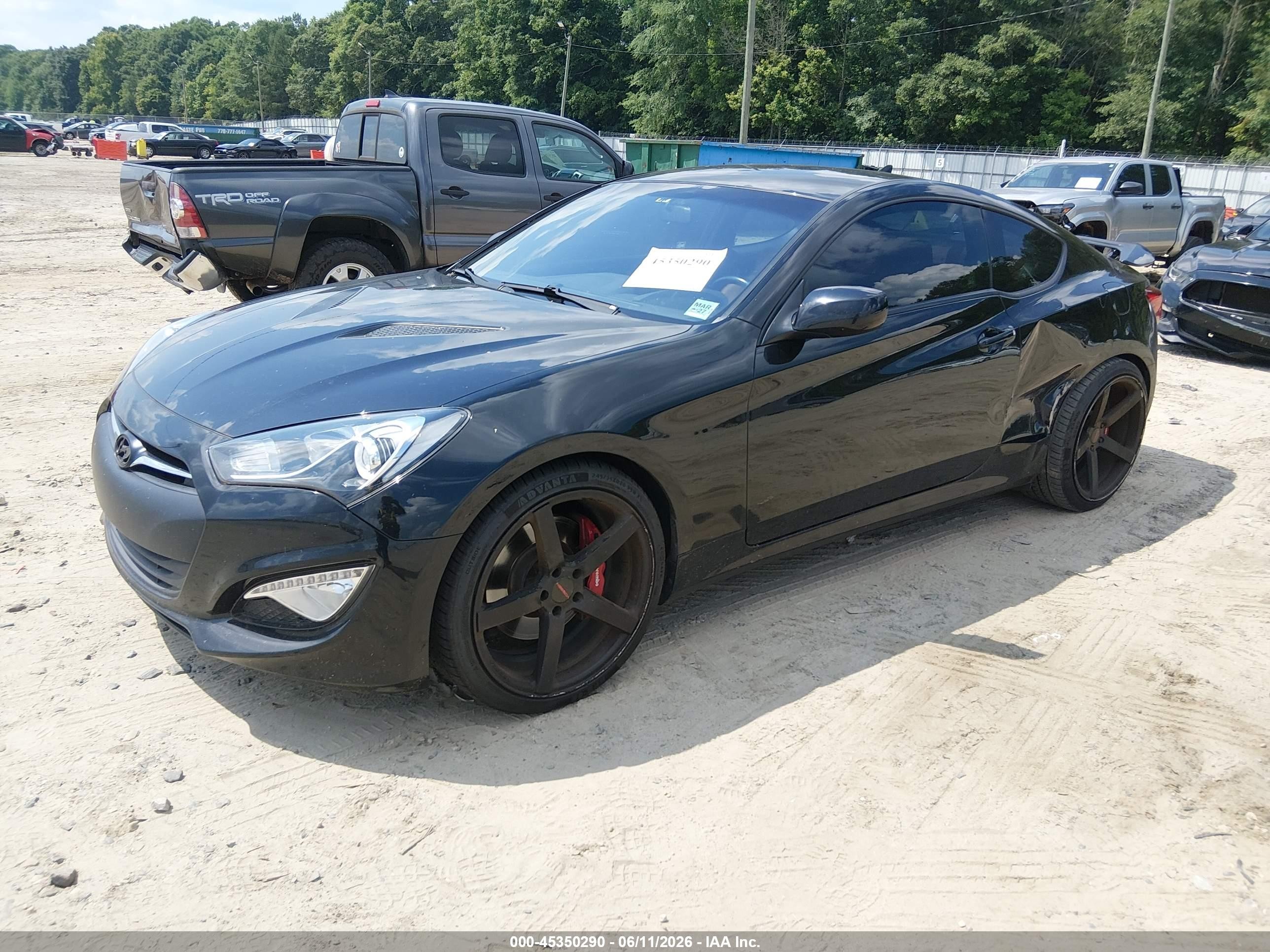 2013 Hyundai Genesis 3.8 R-spec Черный vin: KMHHU6KJ7DU107752