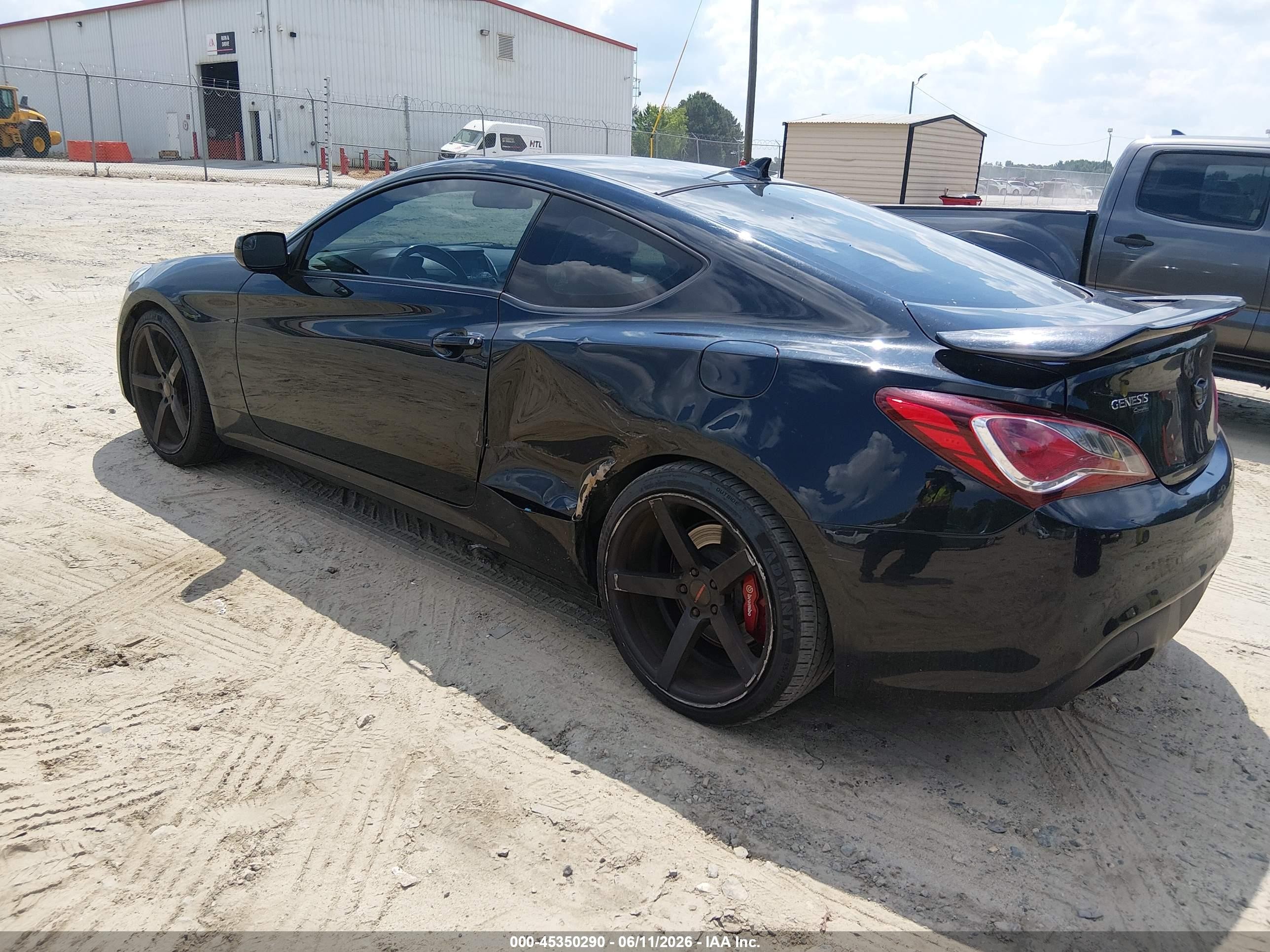 2013 Hyundai Genesis 3.8 R-spec Черный vin: KMHHU6KJ7DU107752