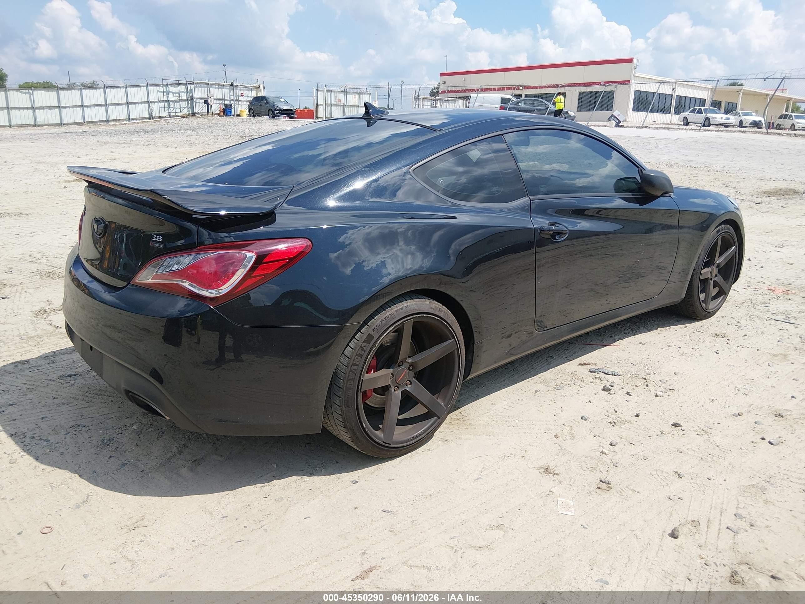2013 Hyundai Genesis 3.8 R-spec Черный vin: KMHHU6KJ7DU107752