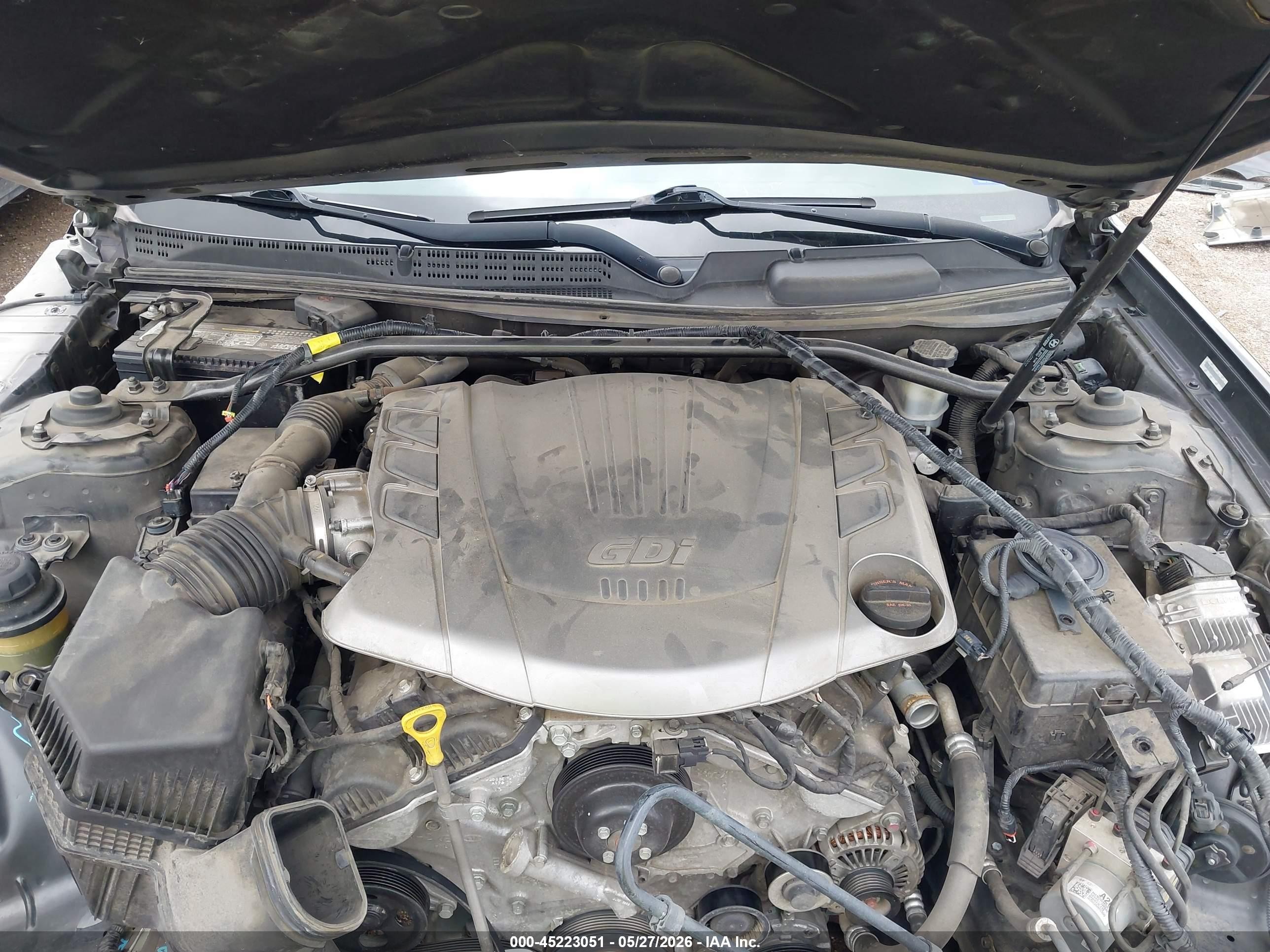 2014 Hyundai Genesis 3.8 Ultimate Черный vin: KMHHU6KJ7EU113374