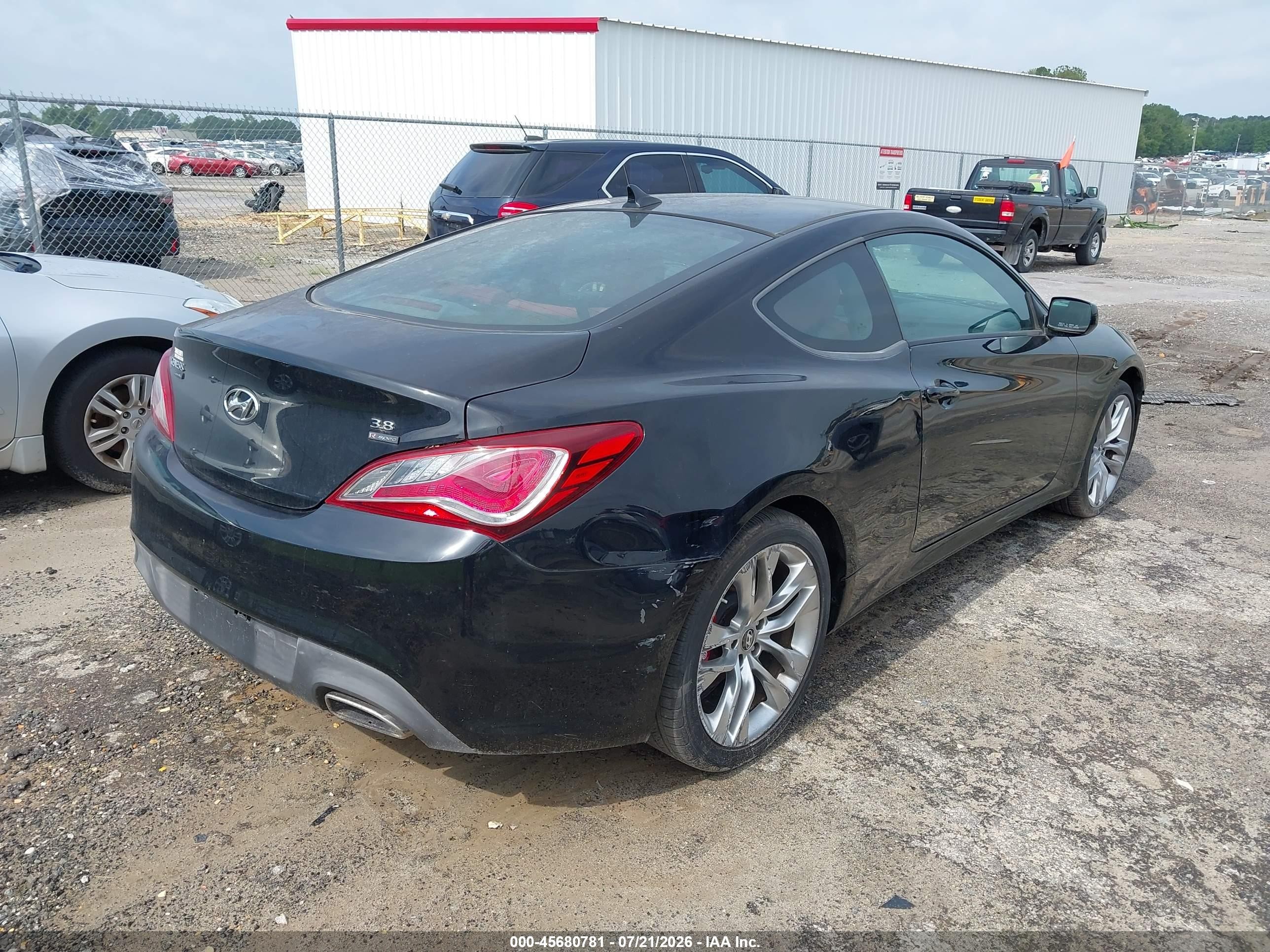 2013 Hyundai Genesis 3.8 R-spec Black vin: KMHHU6KJ8DU096230