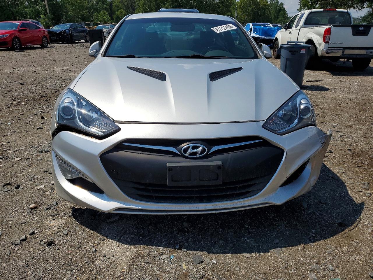 2013 Hyundai Genesis Coupe 3.8 Grand Touring Silver vin: KMHHU6KJ8DU105508