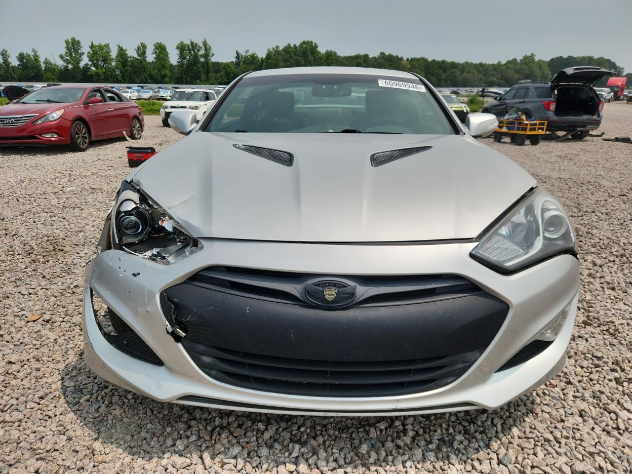 2013 Hyundai Genesis Coupe 3.8l Silver vin: KMHHU6KJ8DU112488
