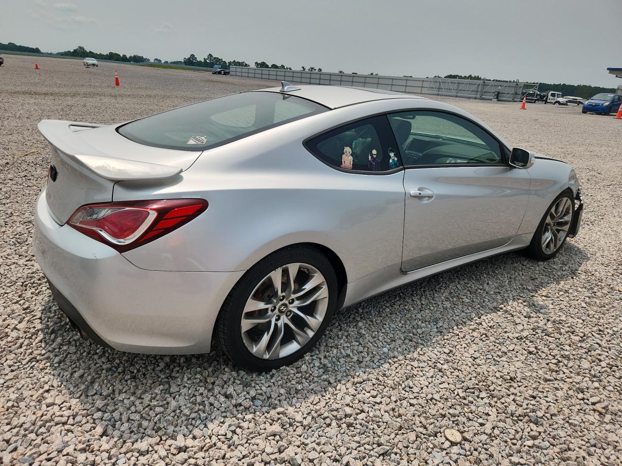 2013 Hyundai Genesis Coupe 3.8l Silver vin: KMHHU6KJ8DU112488