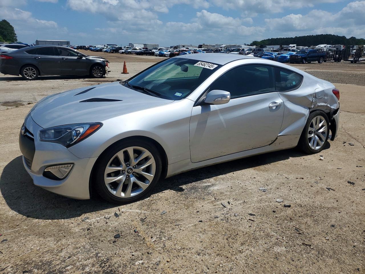 2015 Hyundai Genesis Coupe 3.8 Серебряный vin: KMHHU6KJ8FU124370