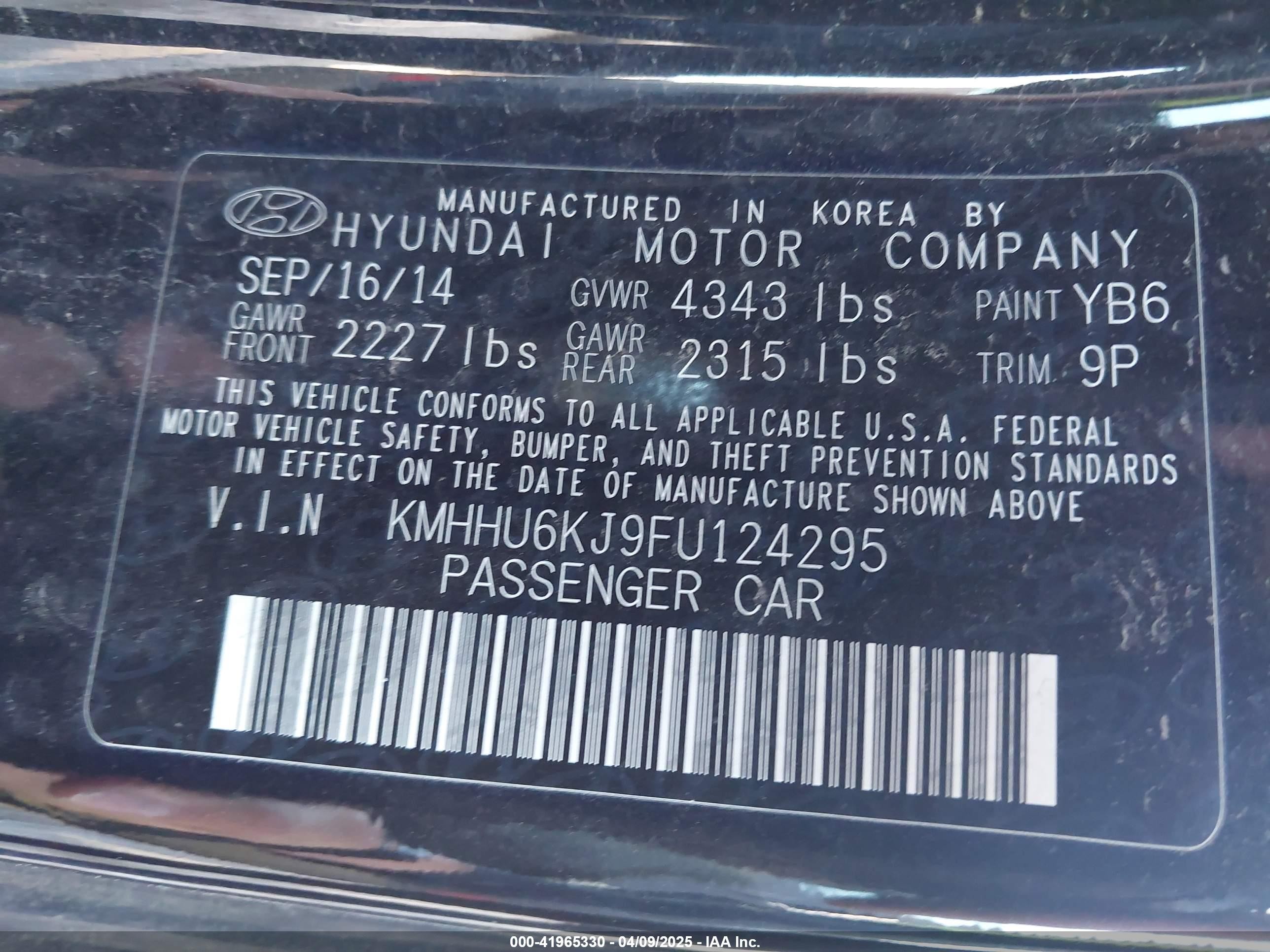 2015 Hyundai Genesis 3.8 Ultimate Черный vin: KMHHU6KJ9FU124295