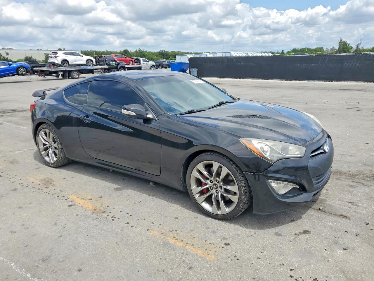 2013 Hyundai Genesis Coupe 3.8l Black vin: KMHHU6KJXDU107082