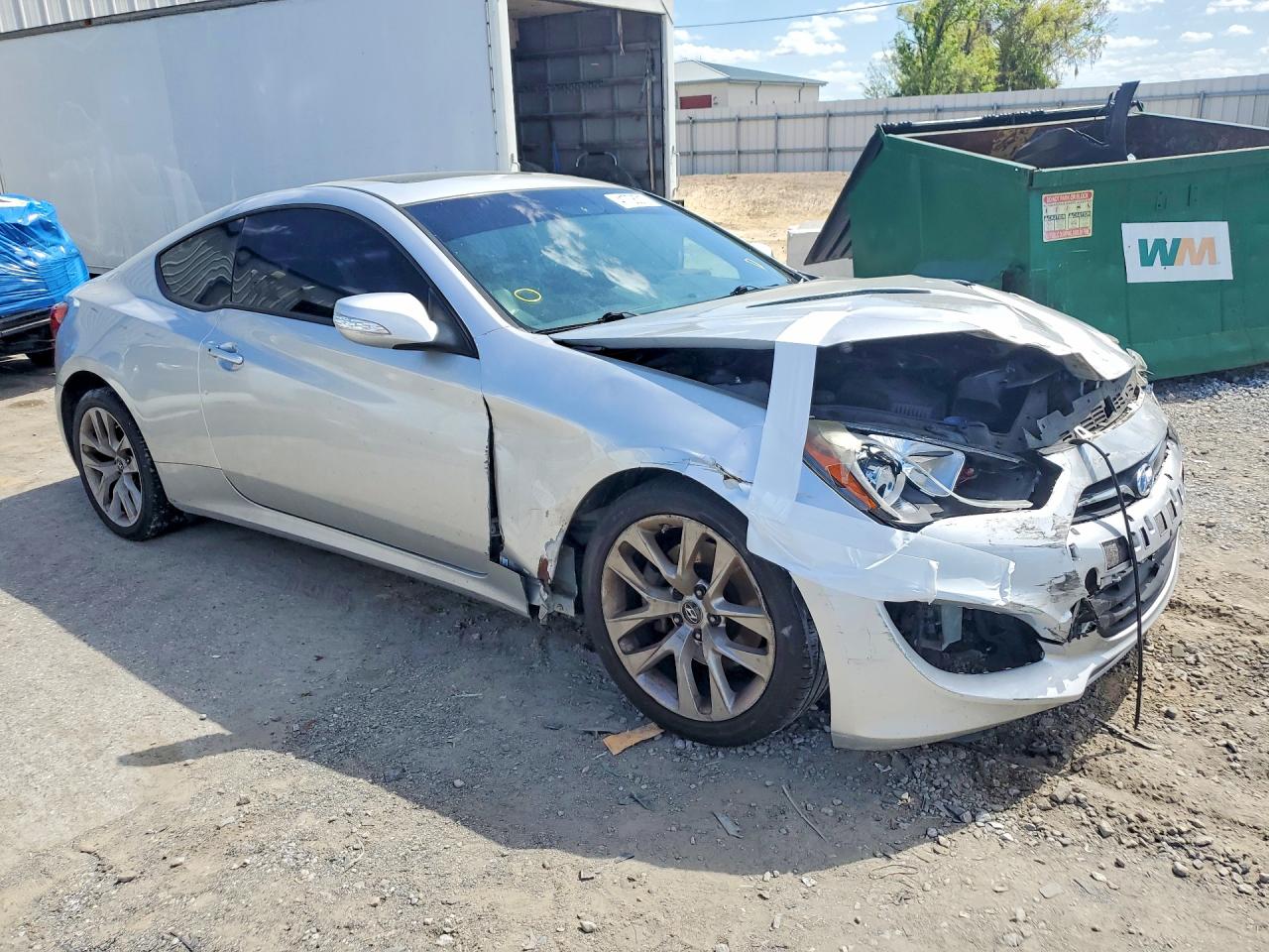 2014 Hyundai Genesis Coupe 3.8 Grand Touring Silver vin: KMHHU6KJXEU116737