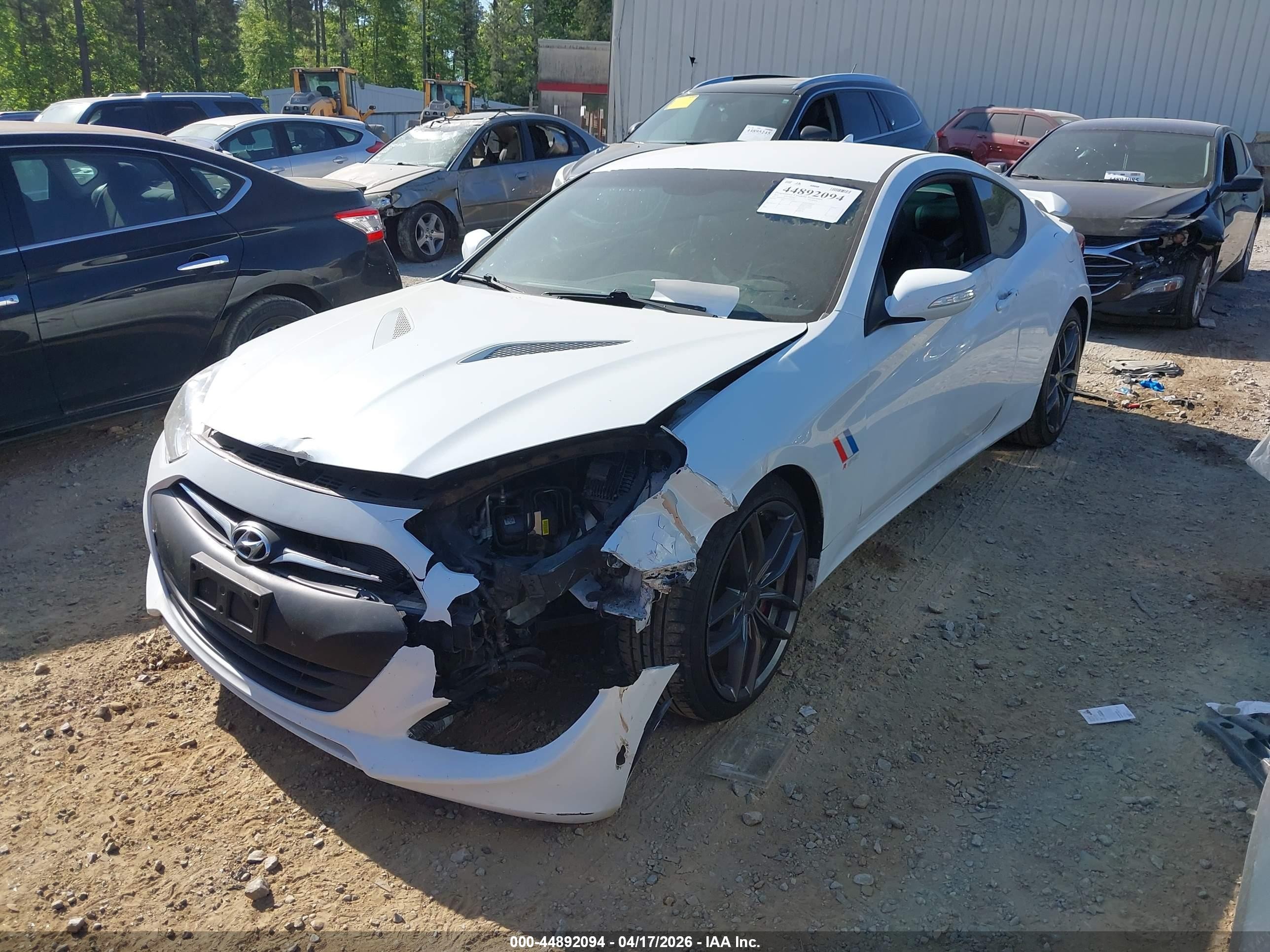 2015 Hyundai Genesis 3.8 R-spec Серебряный vin: KMHHU6KJXFU124774