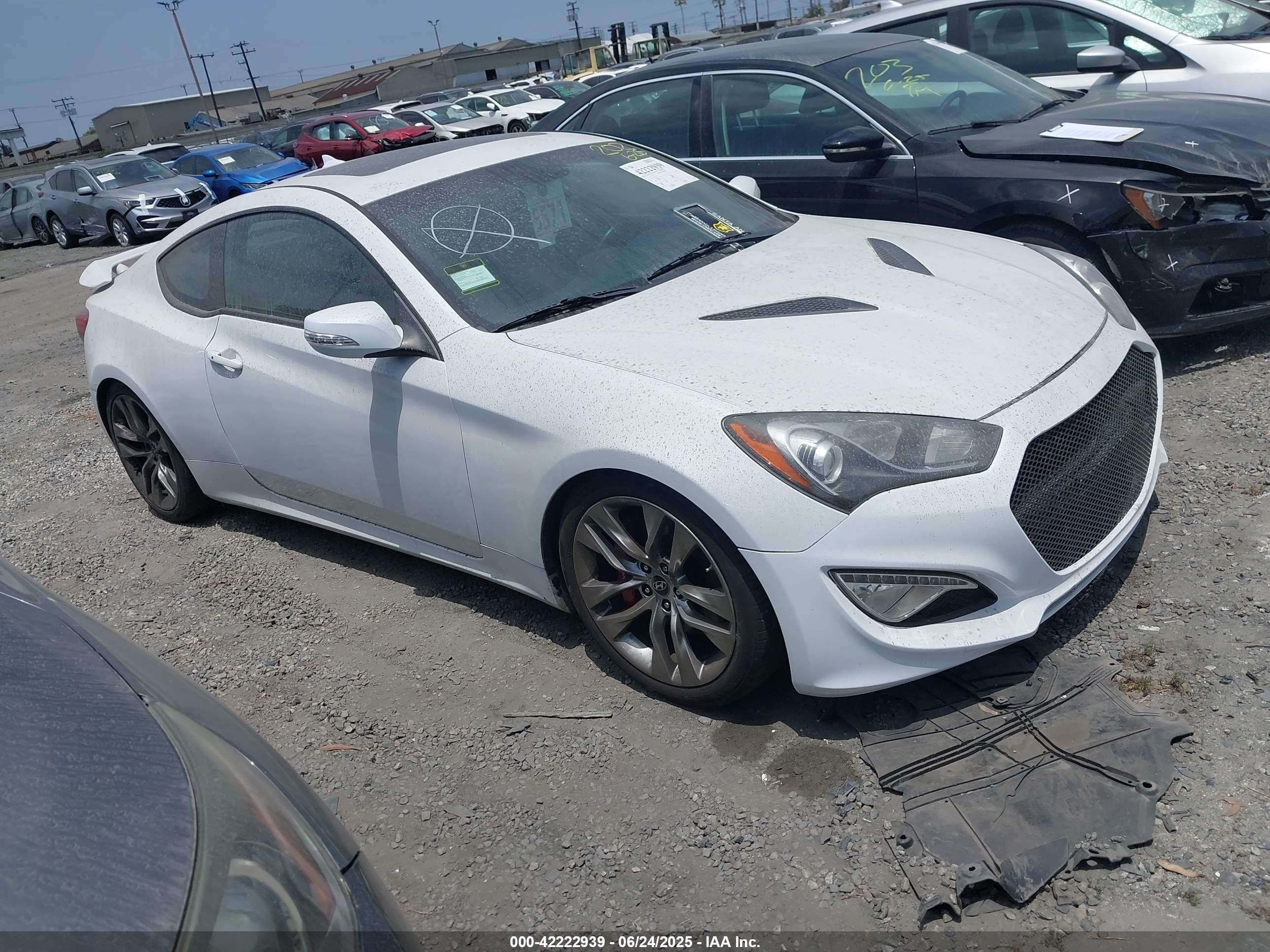 2015 Hyundai Genesis 3.8 Ultimate Белый vin: KMHHU6KJXFU125150