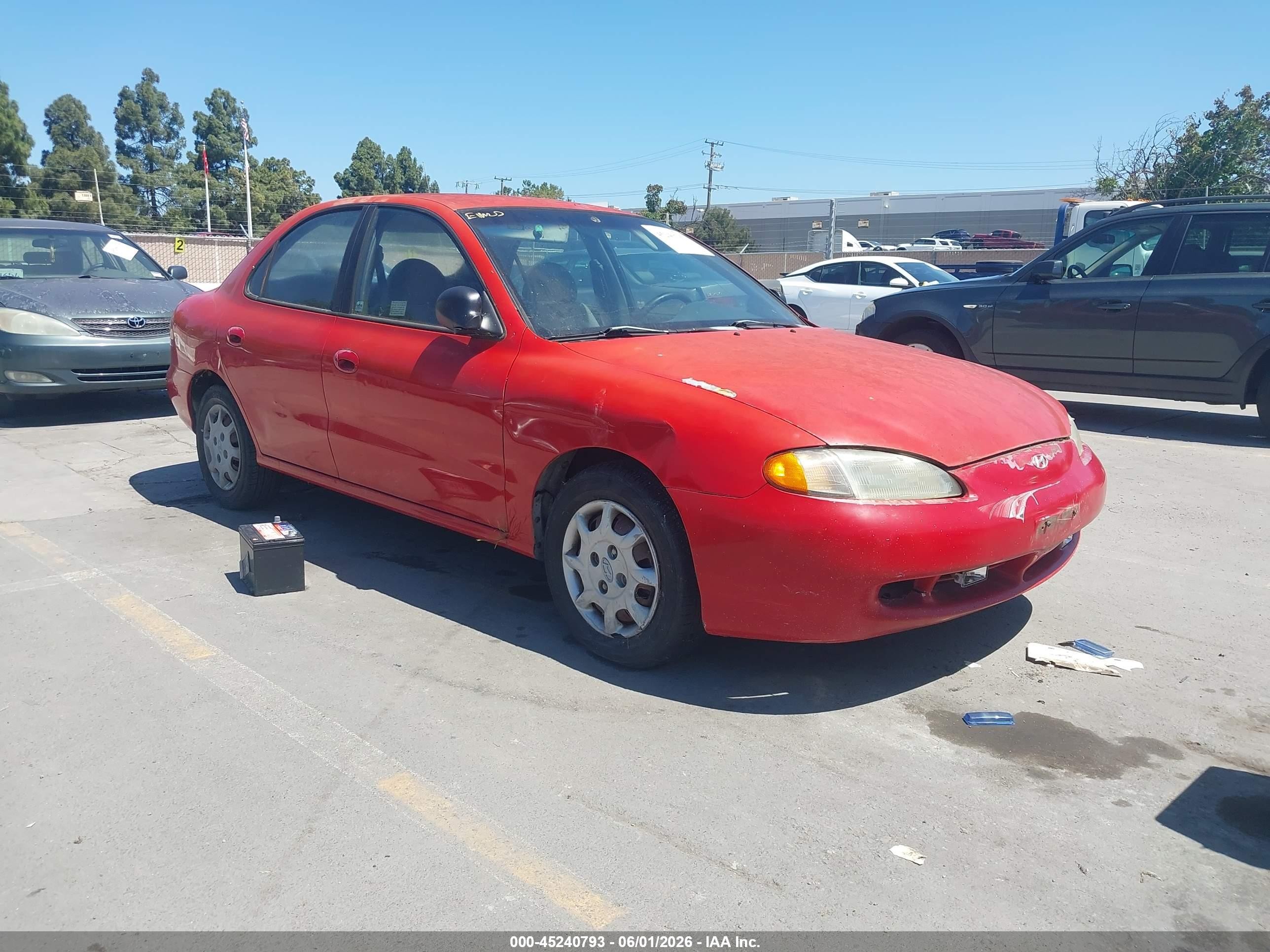 1997 Hyundai Elantra   Red vin: KMHJF24M1VU592810