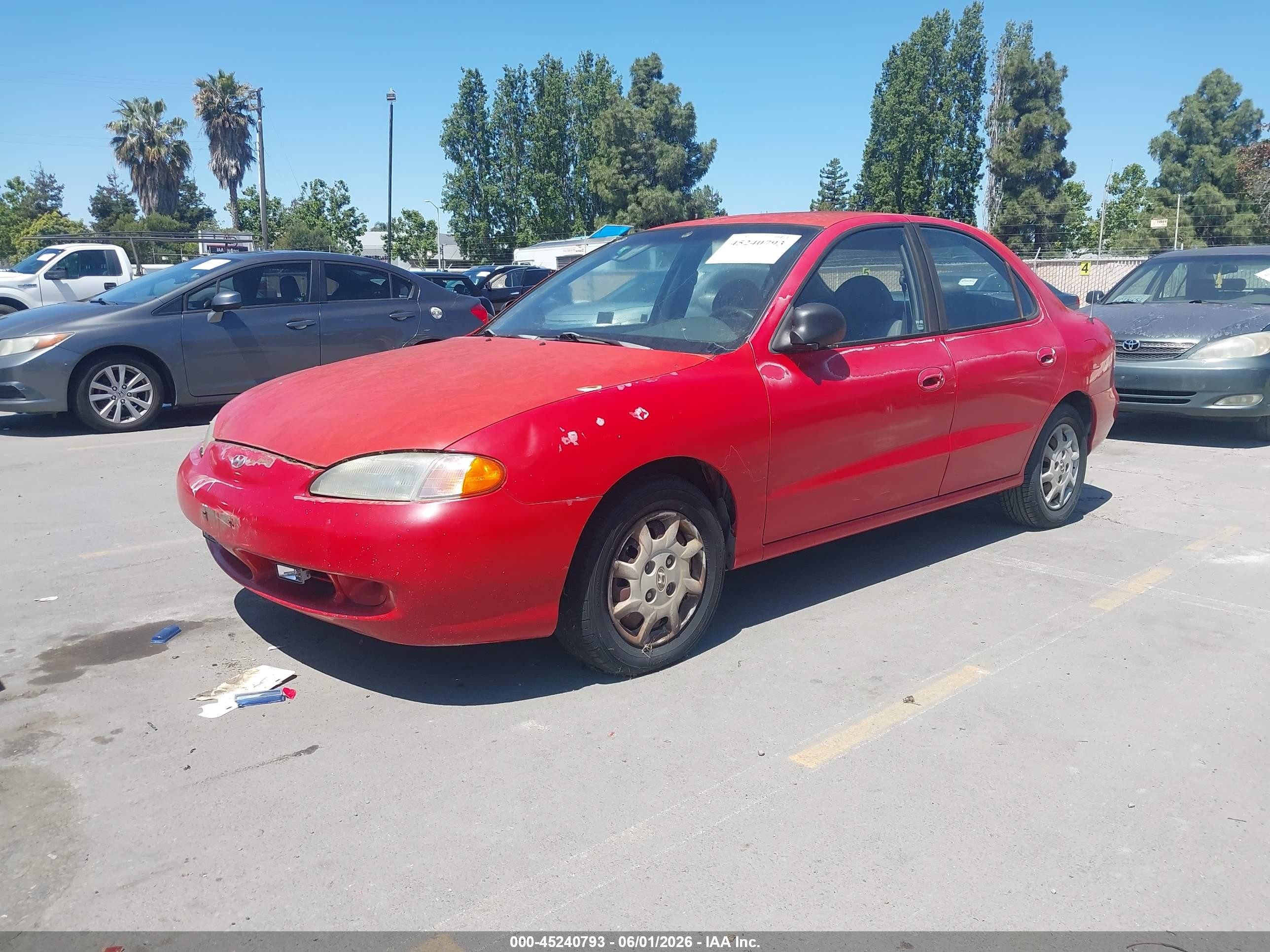 1997 Hyundai Elantra   Красный vin: KMHJF24M1VU592810
