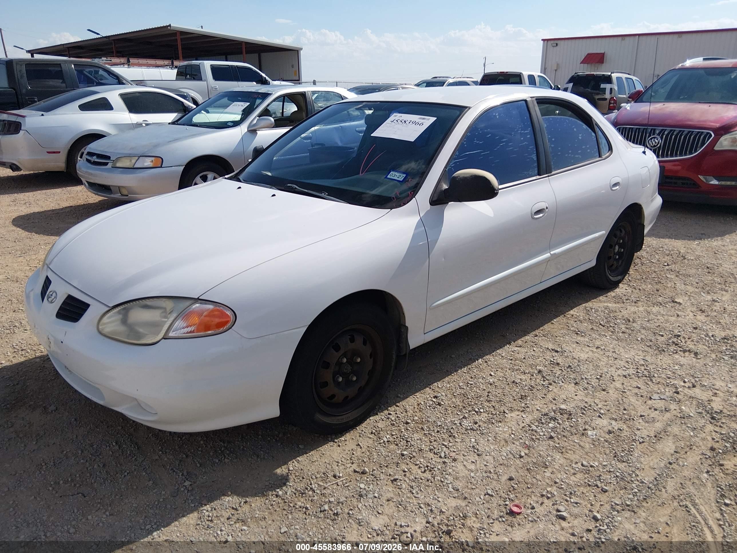 1999 Hyundai Elantra Gl White vin: KMHJF25F0XU853279