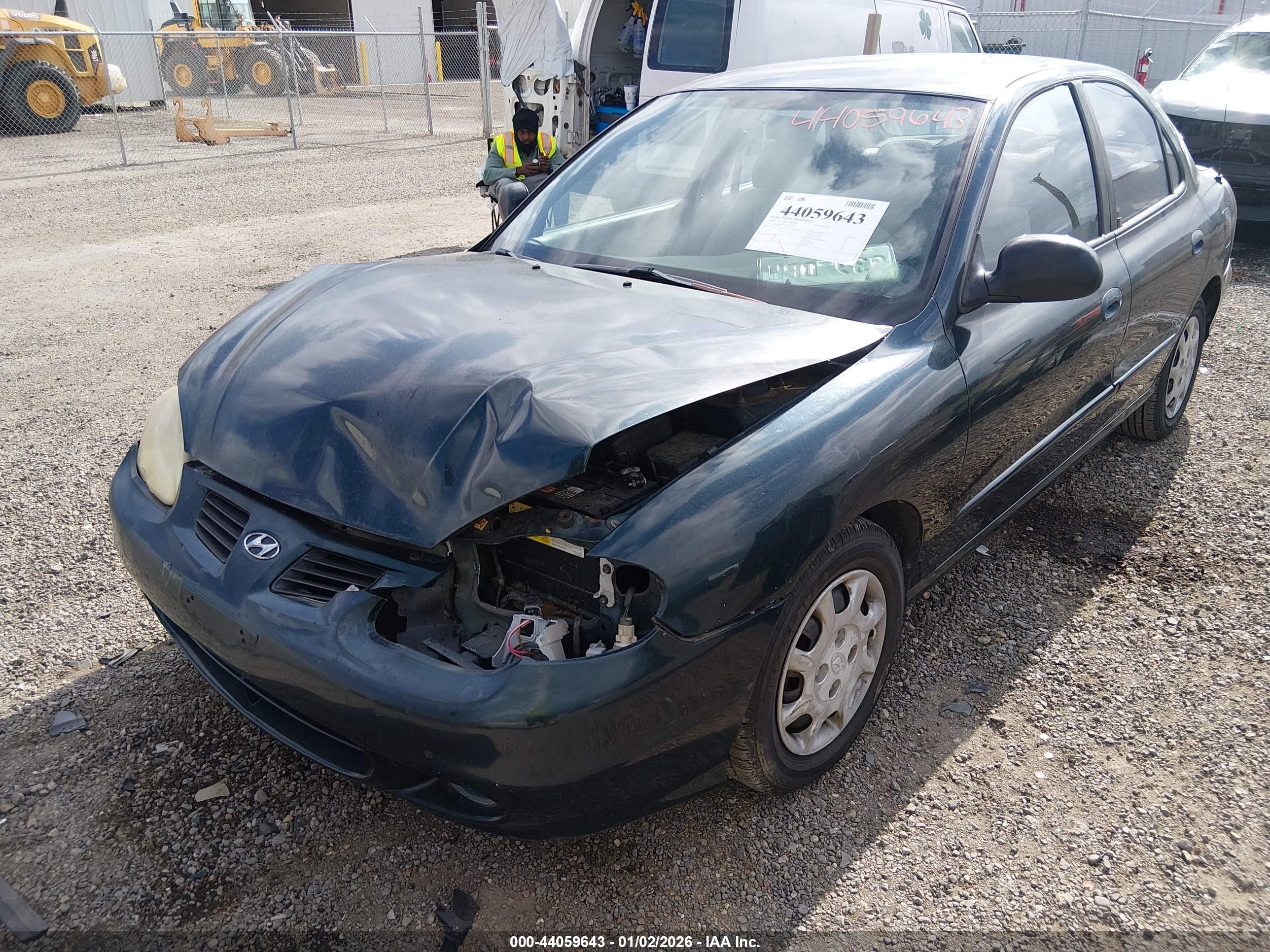 1999 Hyundai Elantra Gl Green vin: KMHJF25F5XU869591