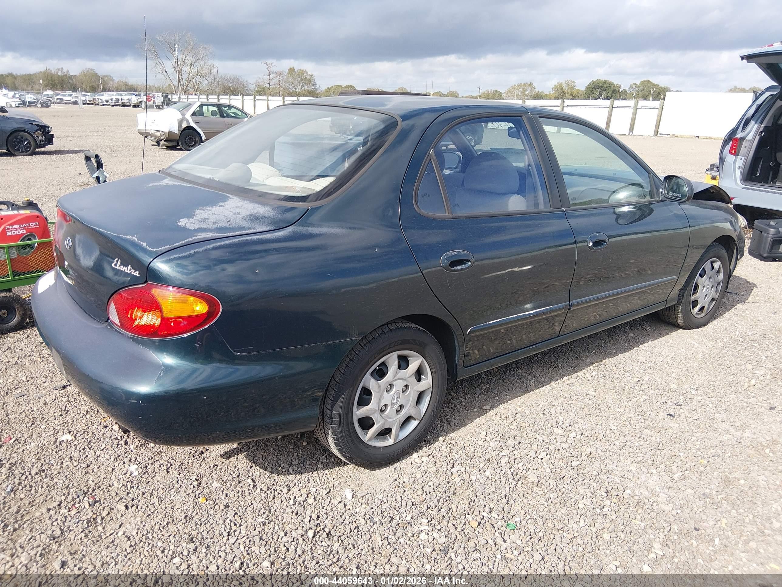 1999 Hyundai Elantra Gl Green vin: KMHJF25F5XU869591