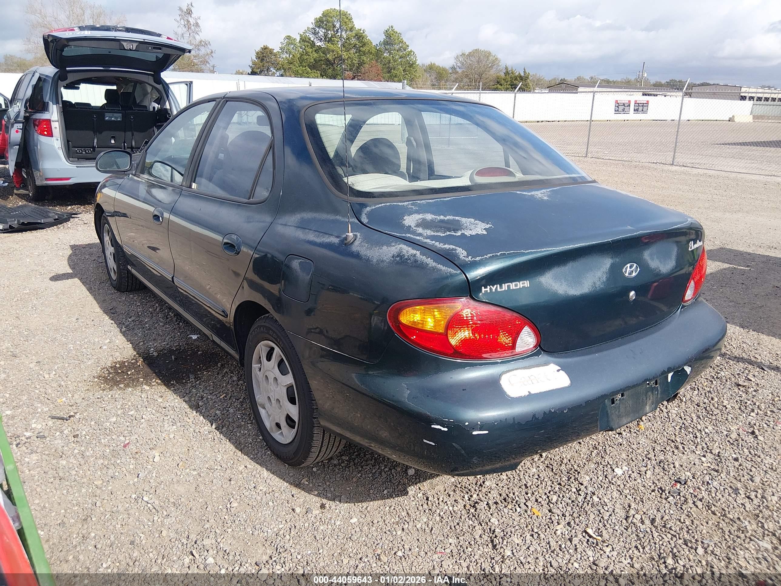 1999 Hyundai Elantra Gl Green vin: KMHJF25F5XU869591