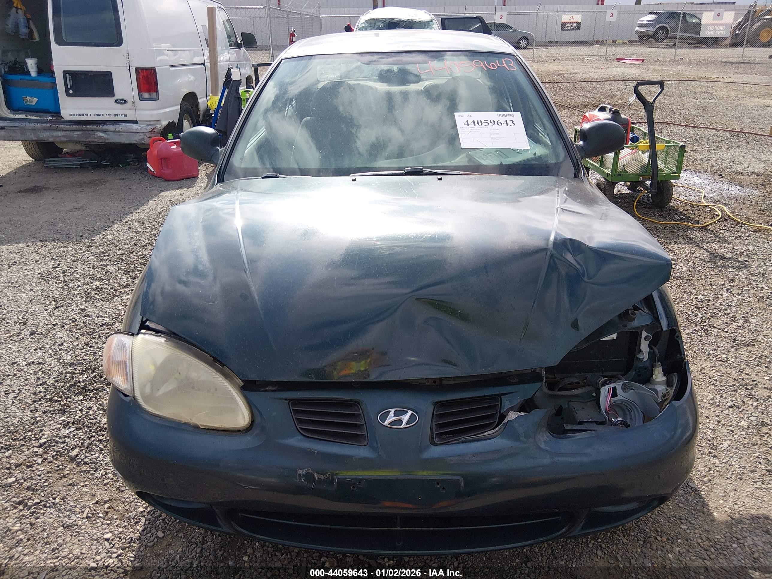 1999 Hyundai Elantra Gl Green vin: KMHJF25F5XU869591