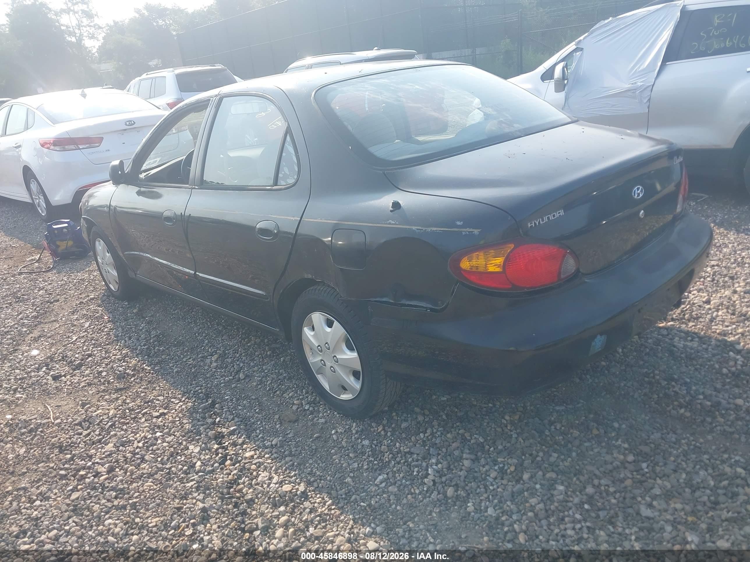 1999 Hyundai Elantra Gl Black vin: KMHJF25F6XU776871