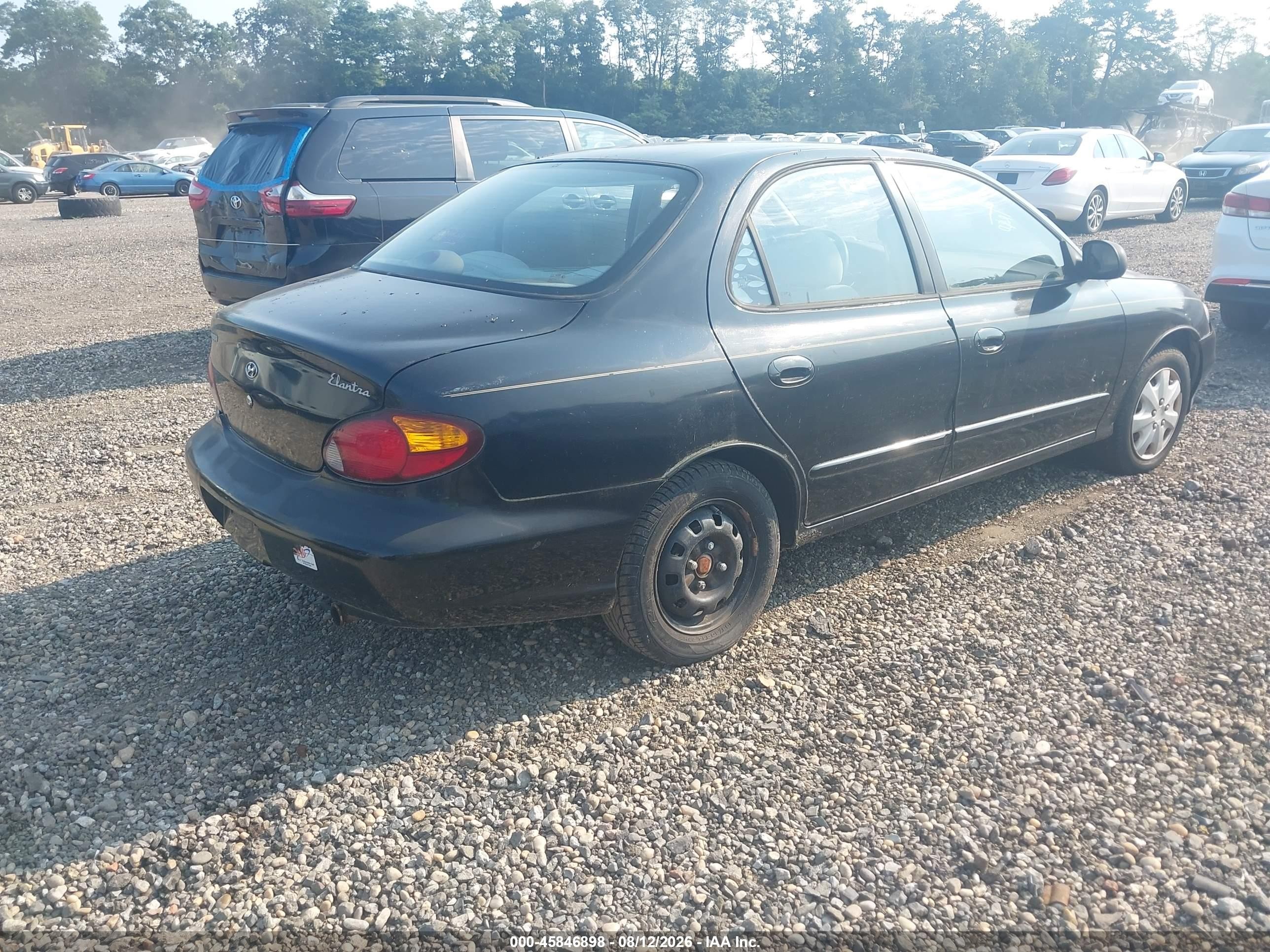 1999 Hyundai Elantra Gl Black vin: KMHJF25F6XU776871