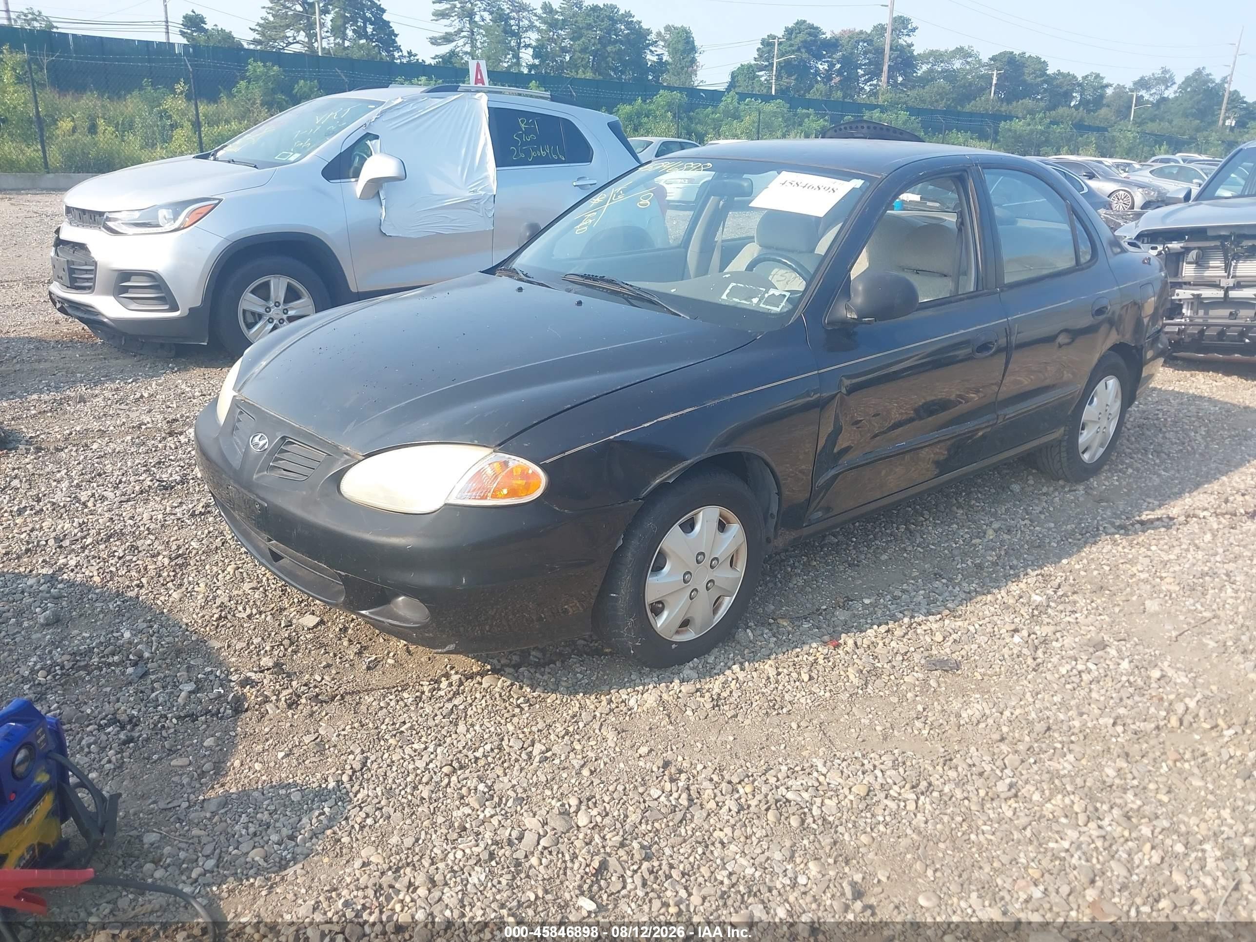 1999 Hyundai Elantra Gl Black vin: KMHJF25F6XU776871