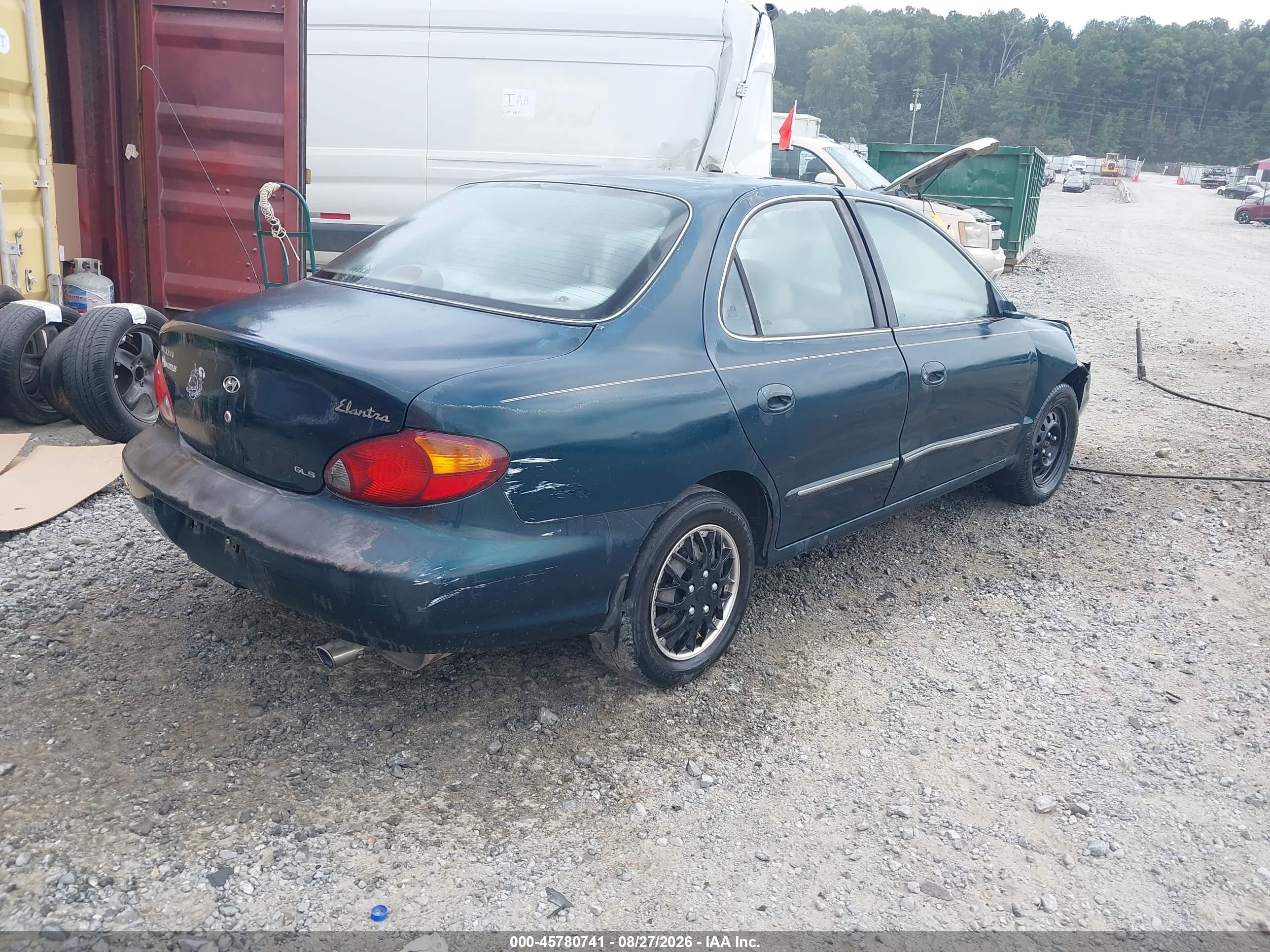 2000 Hyundai Elantra Gls Green vin: KMHJF35F9YU954814