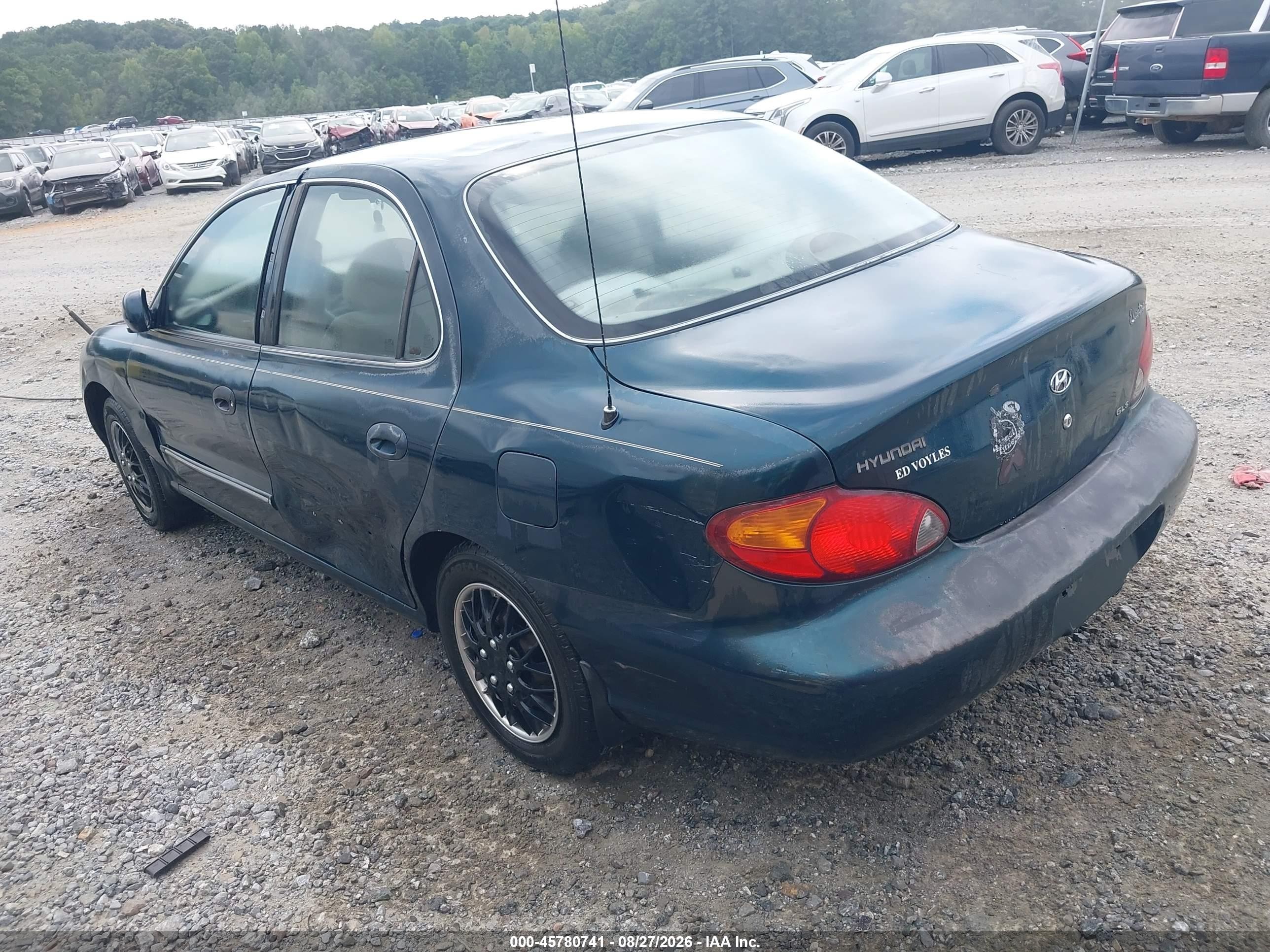 2000 Hyundai Elantra Gls Green vin: KMHJF35F9YU954814