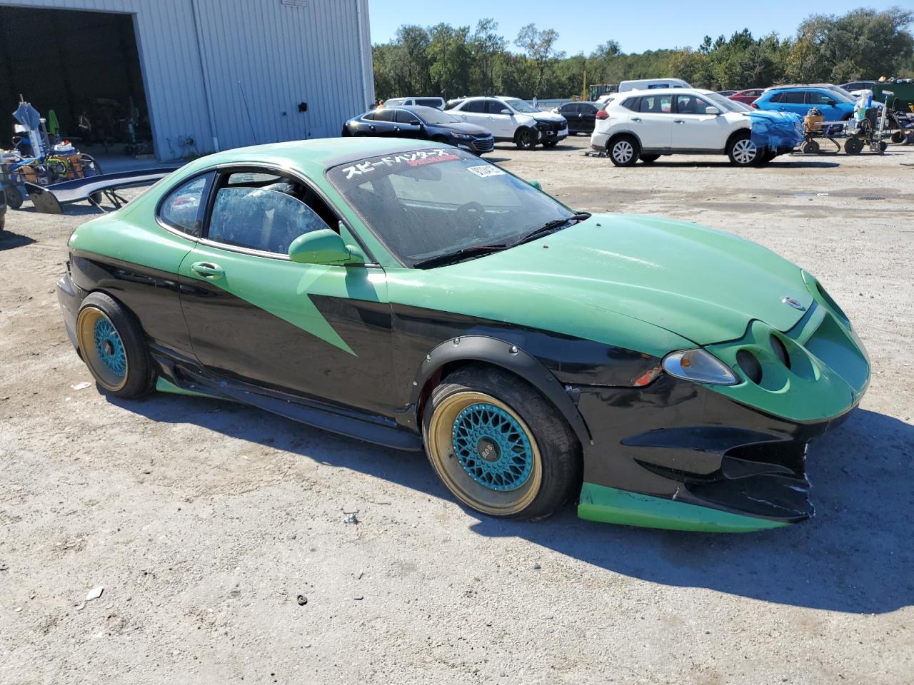 2001 Hyundai Tiburon Green vin: KMHJG25F51U231104