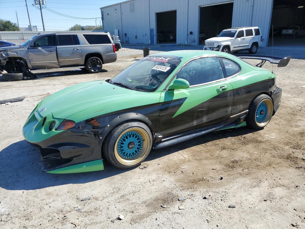 2001 Hyundai Tiburon Green vin: KMHJG25F51U231104