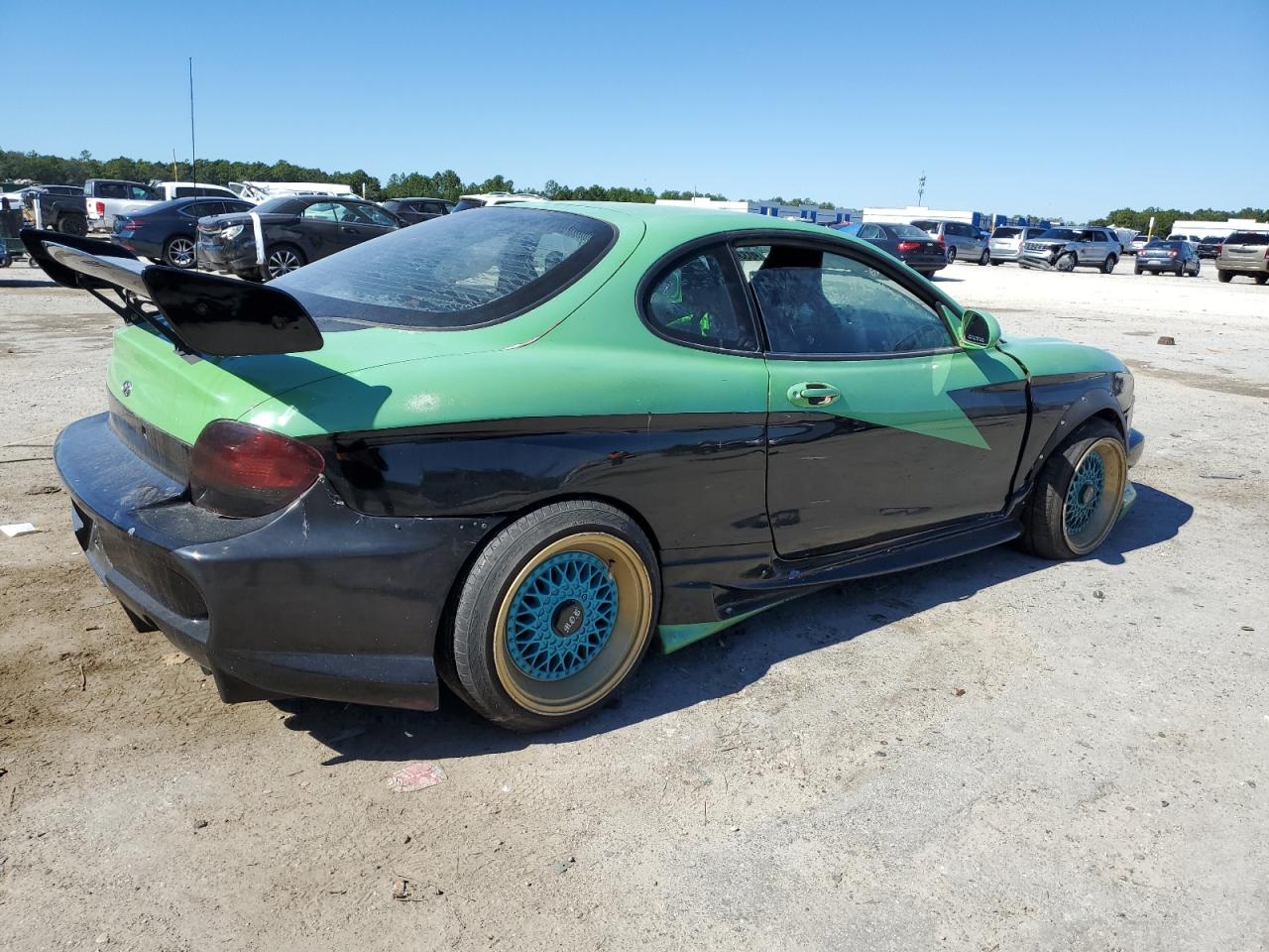 2001 Hyundai Tiburon Green vin: KMHJG25F51U231104