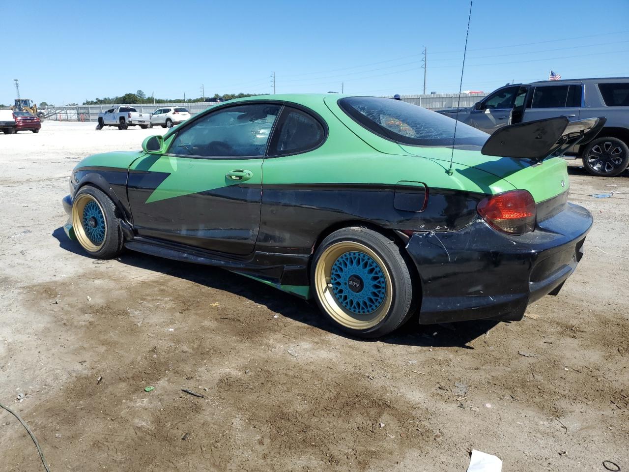 2001 Hyundai Tiburon Green vin: KMHJG25F51U231104