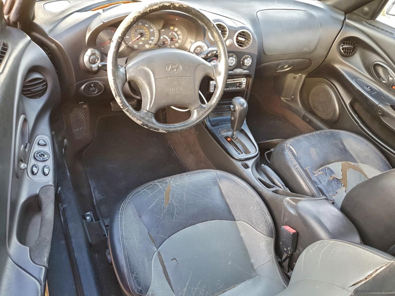 2001 Hyundai Tiburon Yellow vin: KMHJG35F21U219367