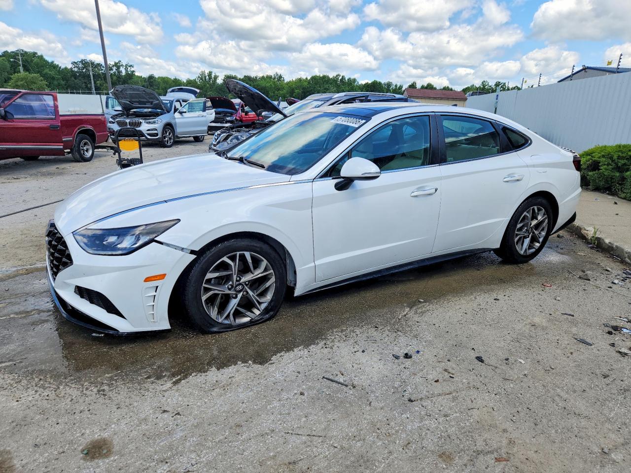 2021 Hyundai Sonata Sel White vin: KMHL14JA4MA153016