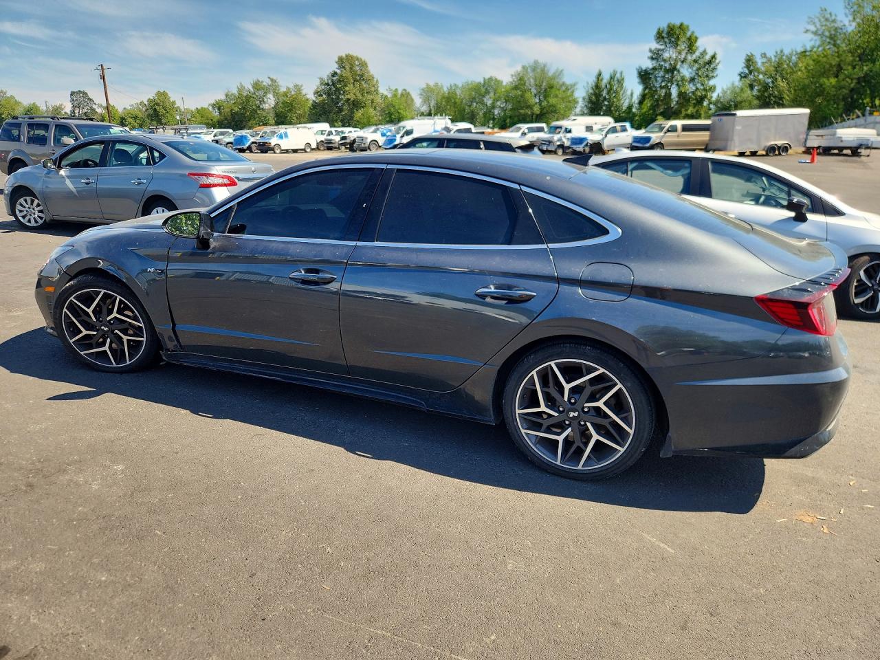 2022 Hyundai Sonata N Line Gray vin: KMHL14JC8NA224883