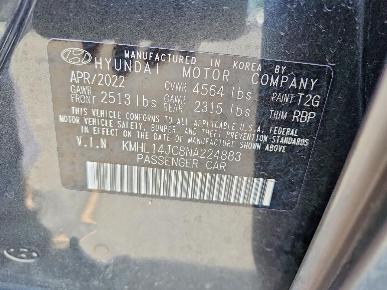 2022 Hyundai Sonata N Line Gray vin: KMHL14JC8NA224883