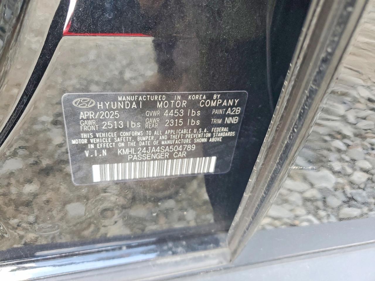 2025 Hyundai Sonata Se Черный vin: KMHL24JA4SA504789