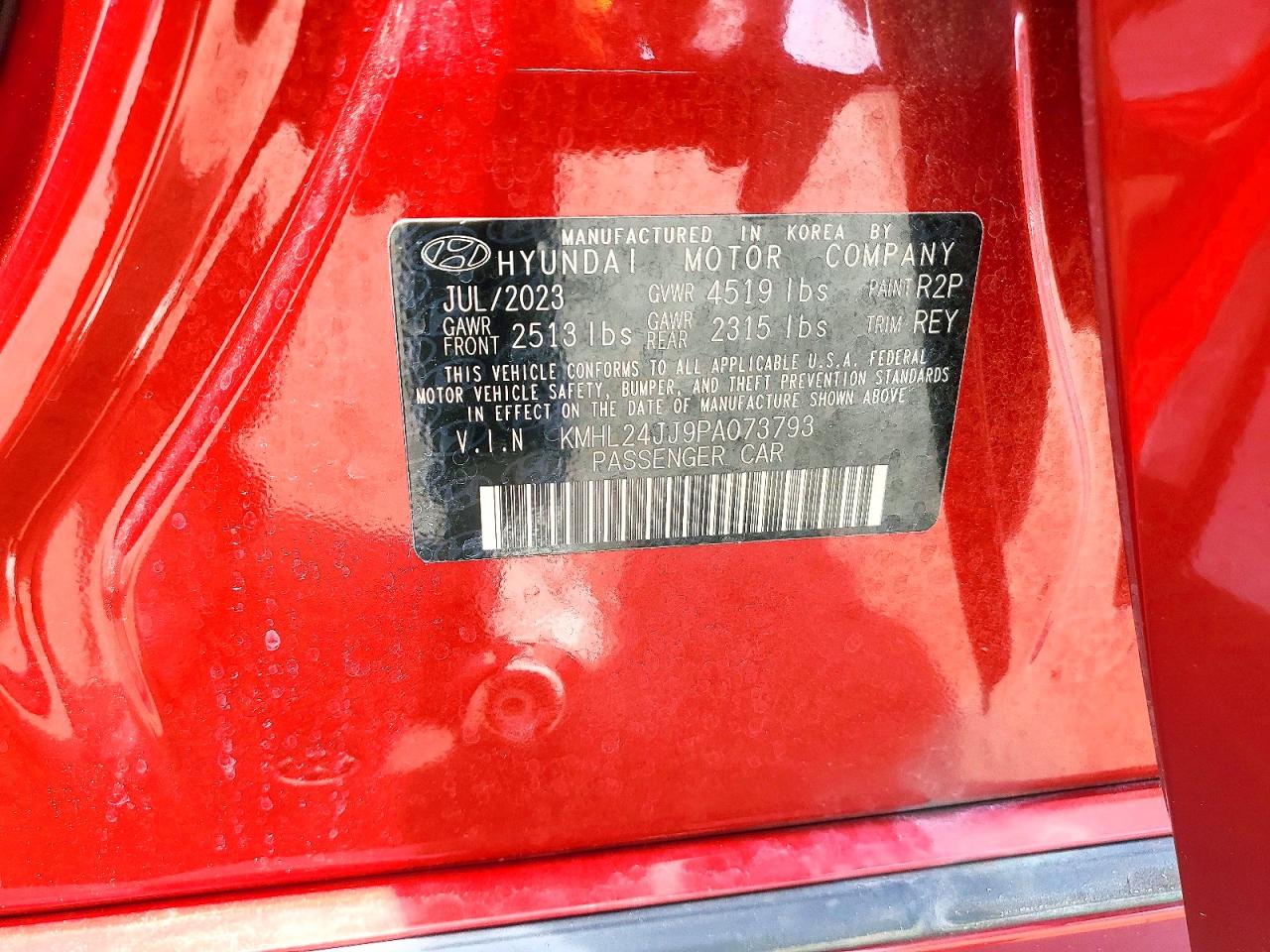 2023 Hyundai Sonata Hybrid Blue Red vin: KMHL24JJ9PA073793