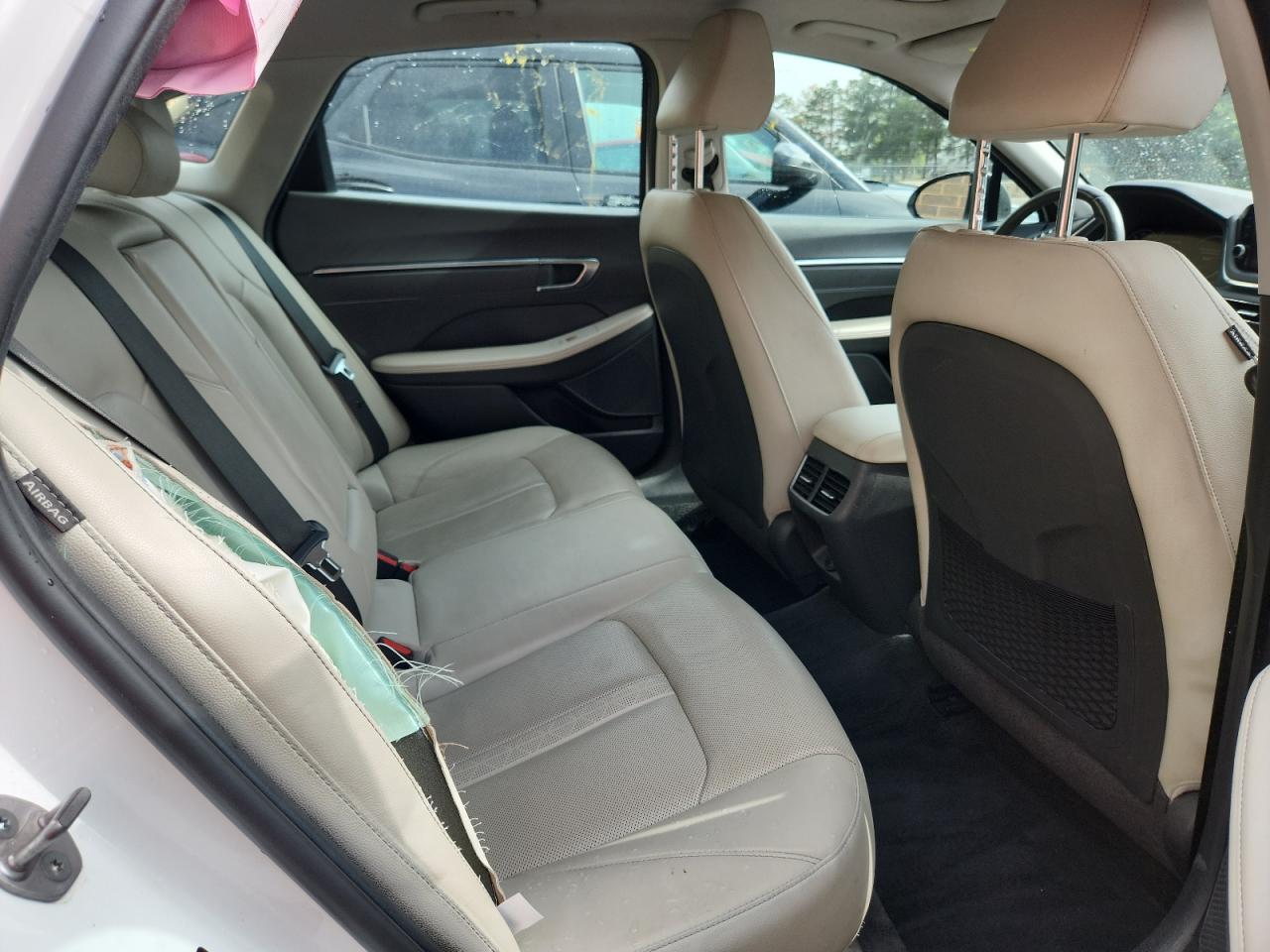 2023 Hyundai Sonata Limited White vin: KMHL34J27PA284366 Damage: Side Airbag Rear Right, Deployed, Replacement Required