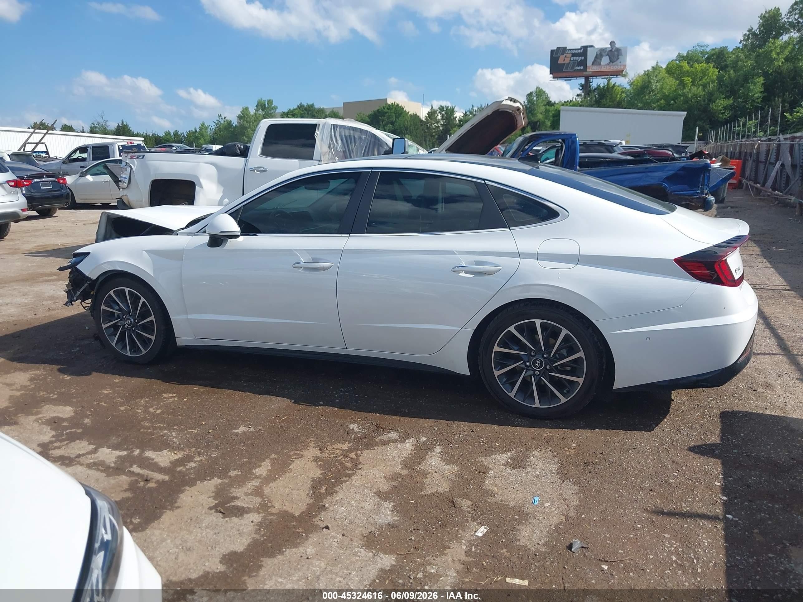 2022 Hyundai Sonata Limited White vin: KMHL34J29NA179731