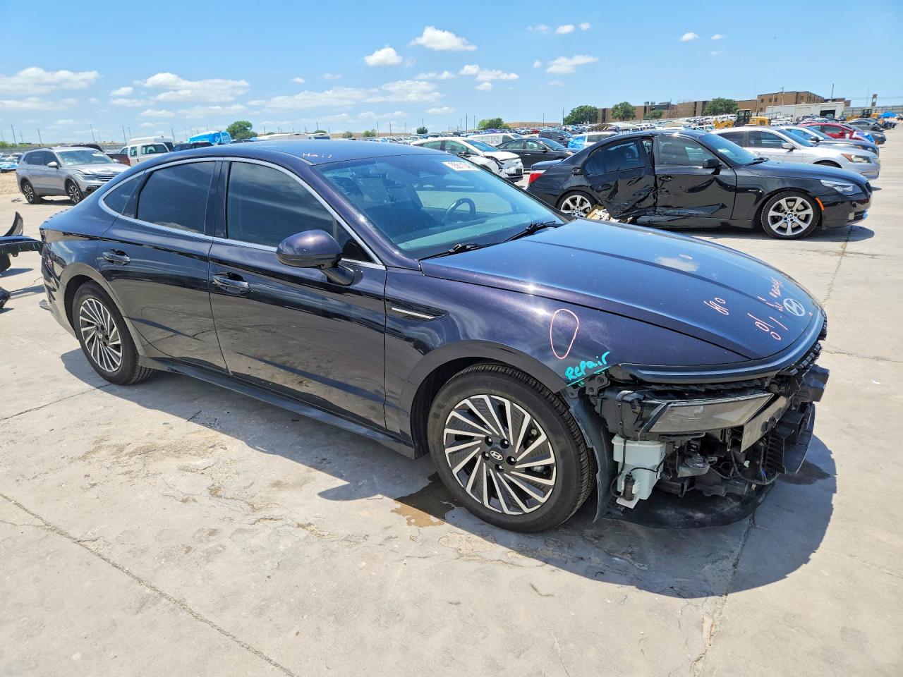 2024 Hyundai Sonata Hybrid Sel Purple vin: KMHL34JJXRA094636