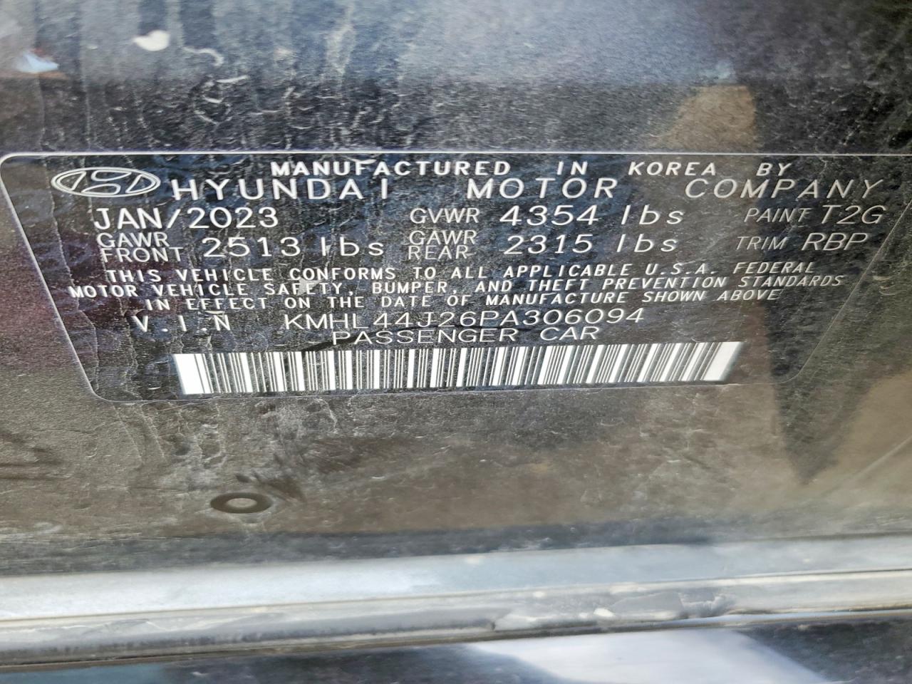 2023 Hyundai Sonata Sel Plus Gray vin: KMHL44J26PA306094