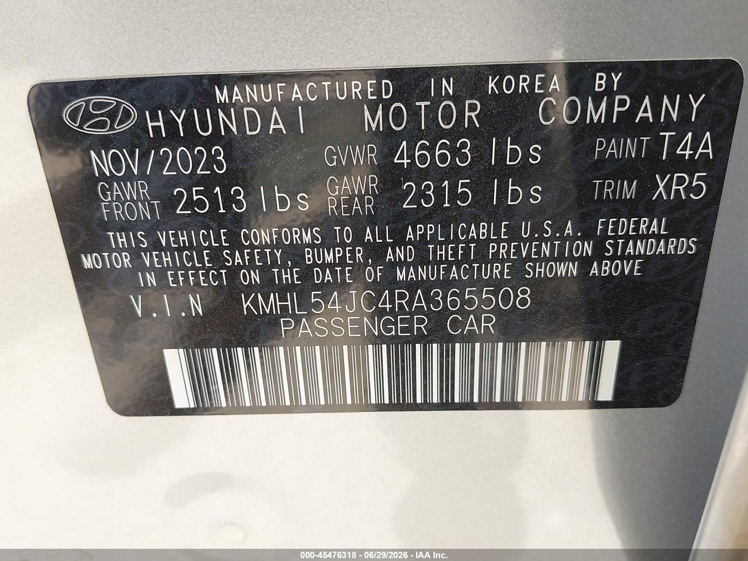 2024 Hyundai Sonata N Line Silver vin: KMHL54JC4RA365508