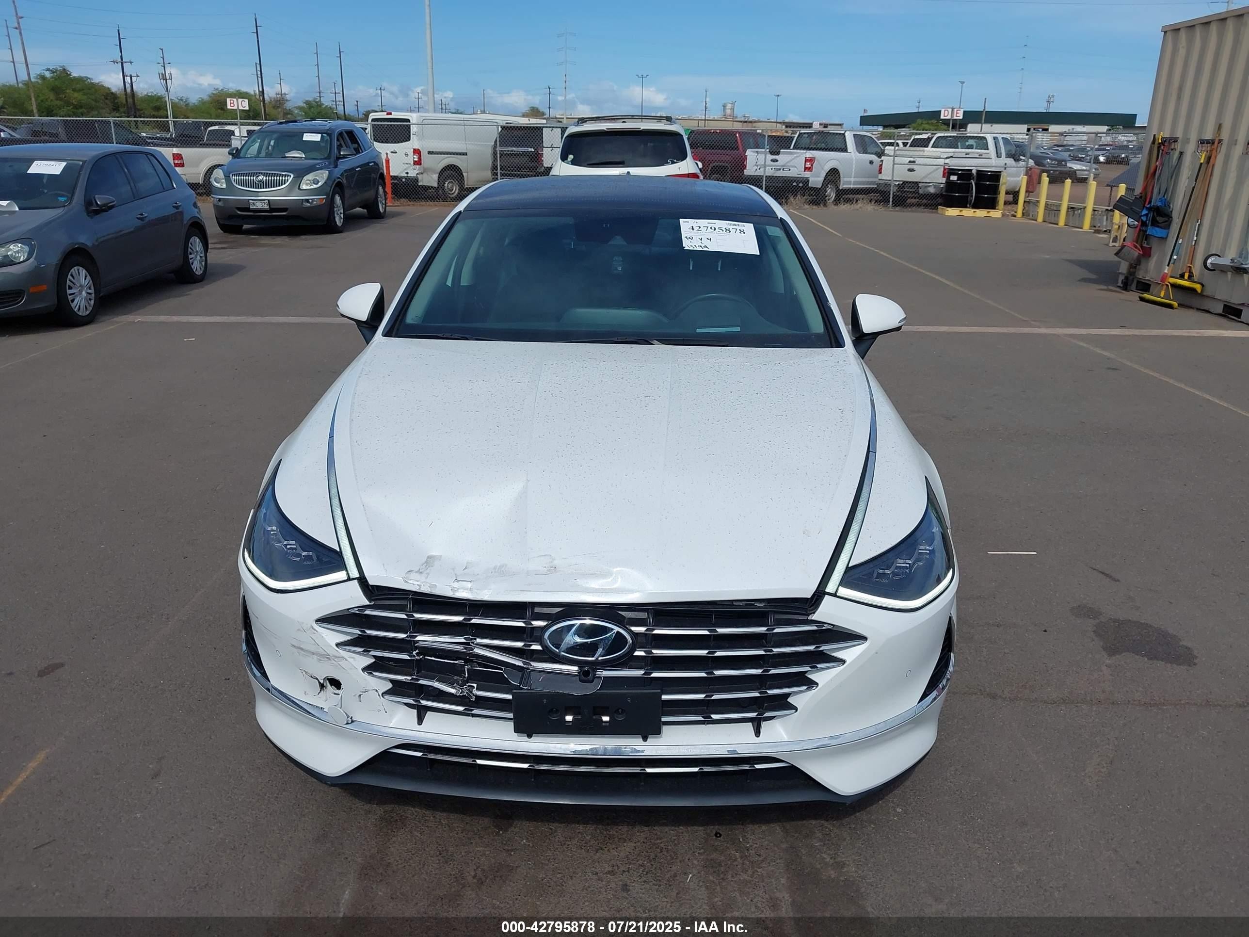 2022 Hyundai Sonata Hybrid Limited Белый vin: KMHL54JJXNA049667
