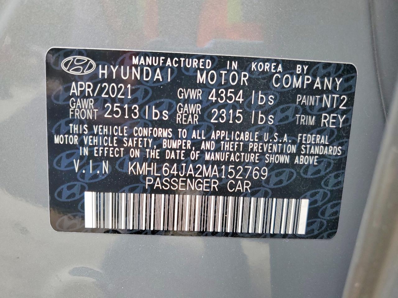 2021 Hyundai Sonata Sel Серый vin: KMHL64JA2MA152769