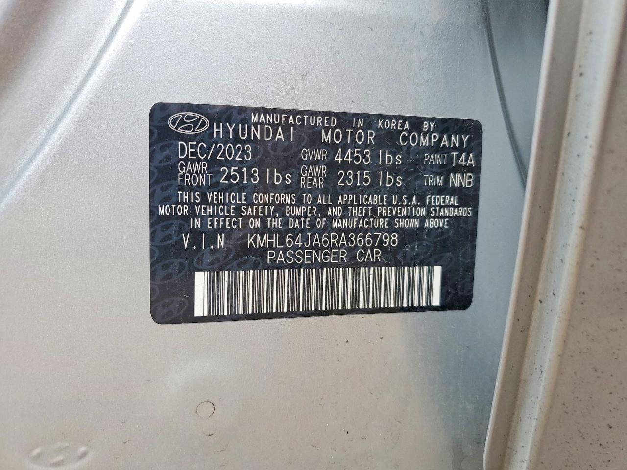 2024 Hyundai Sonata Sel Silver vin: KMHL64JA6RA366798