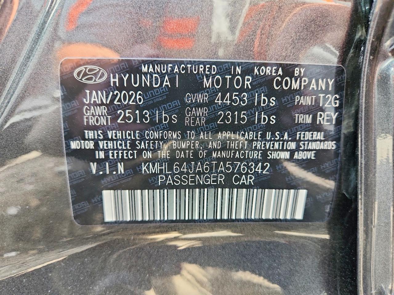 2026 Hyundai Sonata Sel Sport Серый vin: KMHL64JA6TA576342