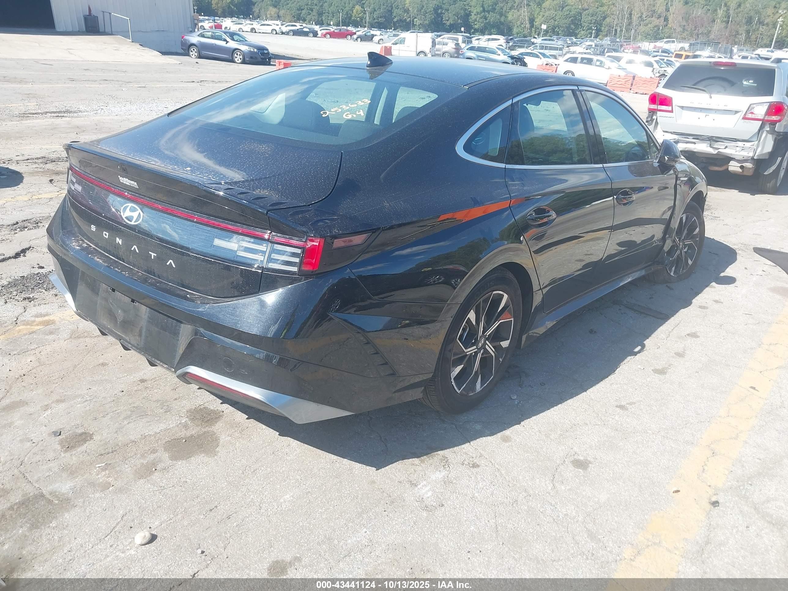 2025 Hyundai Sonata Sel Черный vin: KMHL64JA8SA452569