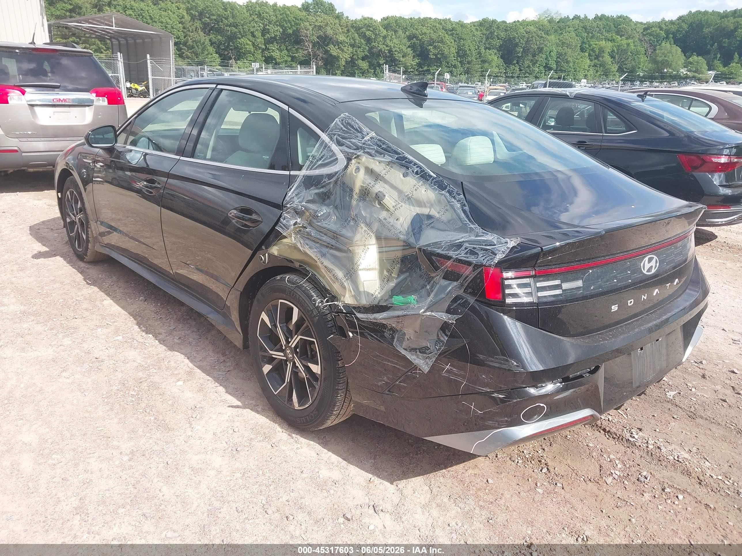 2025 Hyundai Sonata Sel Черный vin: KMHL64JA9SA468151