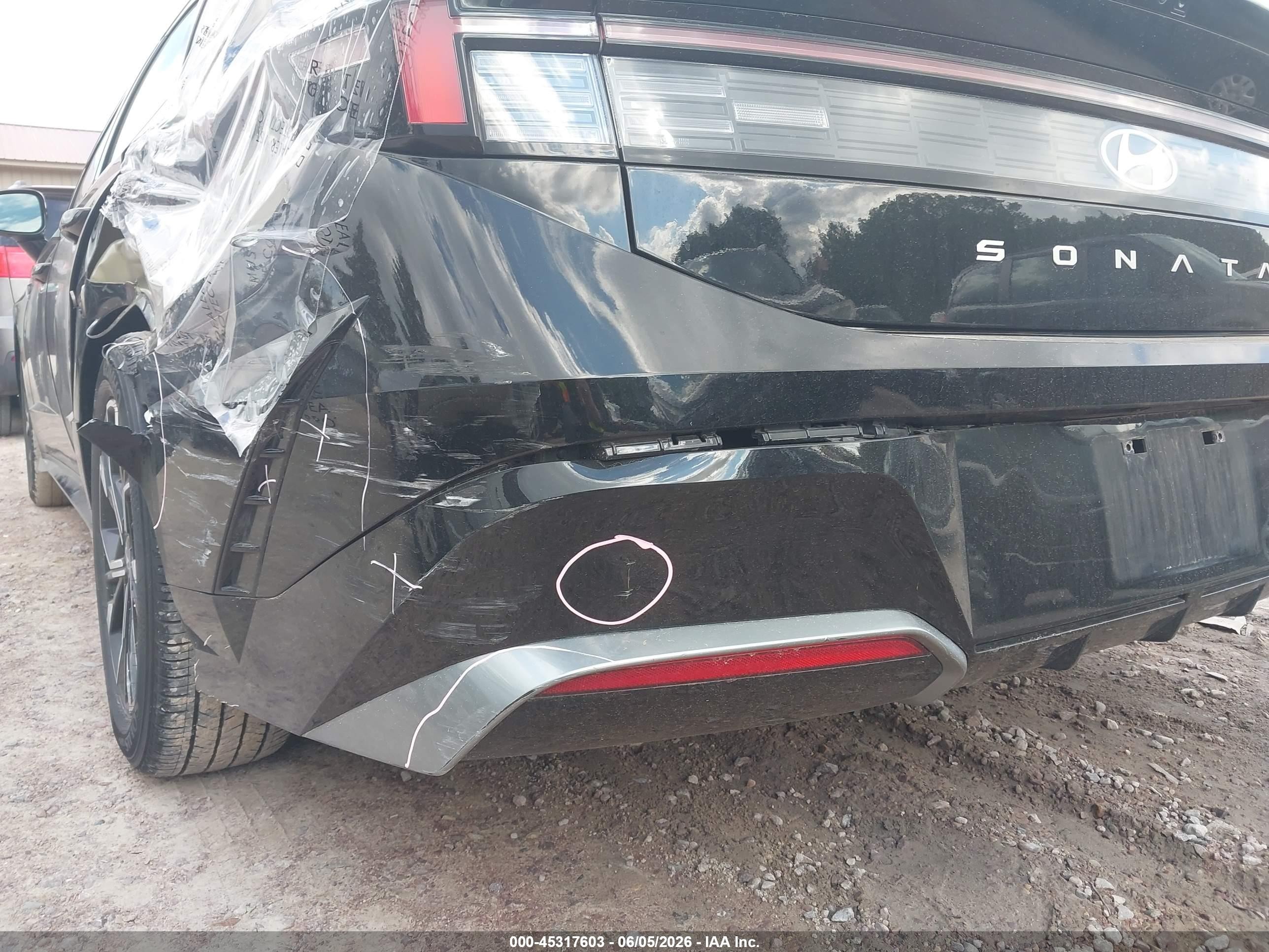 2025 Hyundai Sonata Sel Черный vin: KMHL64JA9SA468151