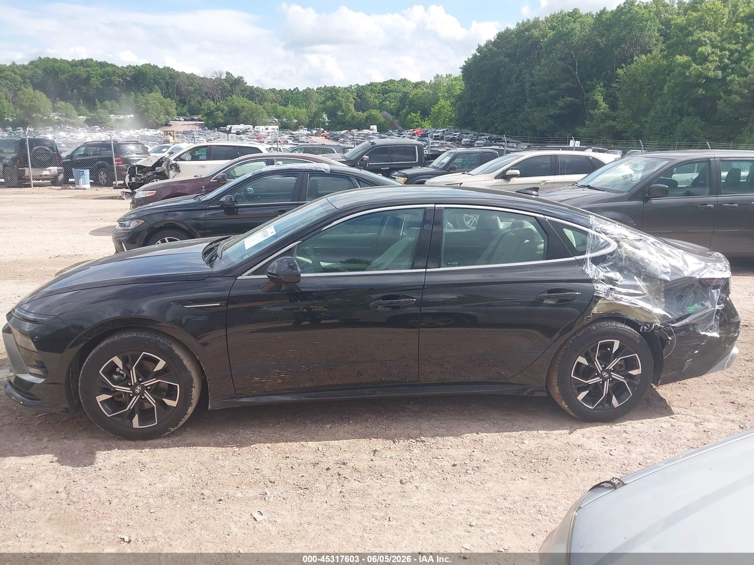 2025 Hyundai Sonata Sel Черный vin: KMHL64JA9SA468151