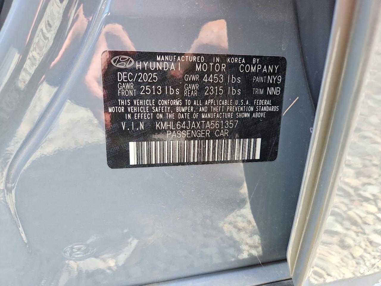 2026 Hyundai Sonata Sel Sport Gray vin: KMHL64JAXTA561357